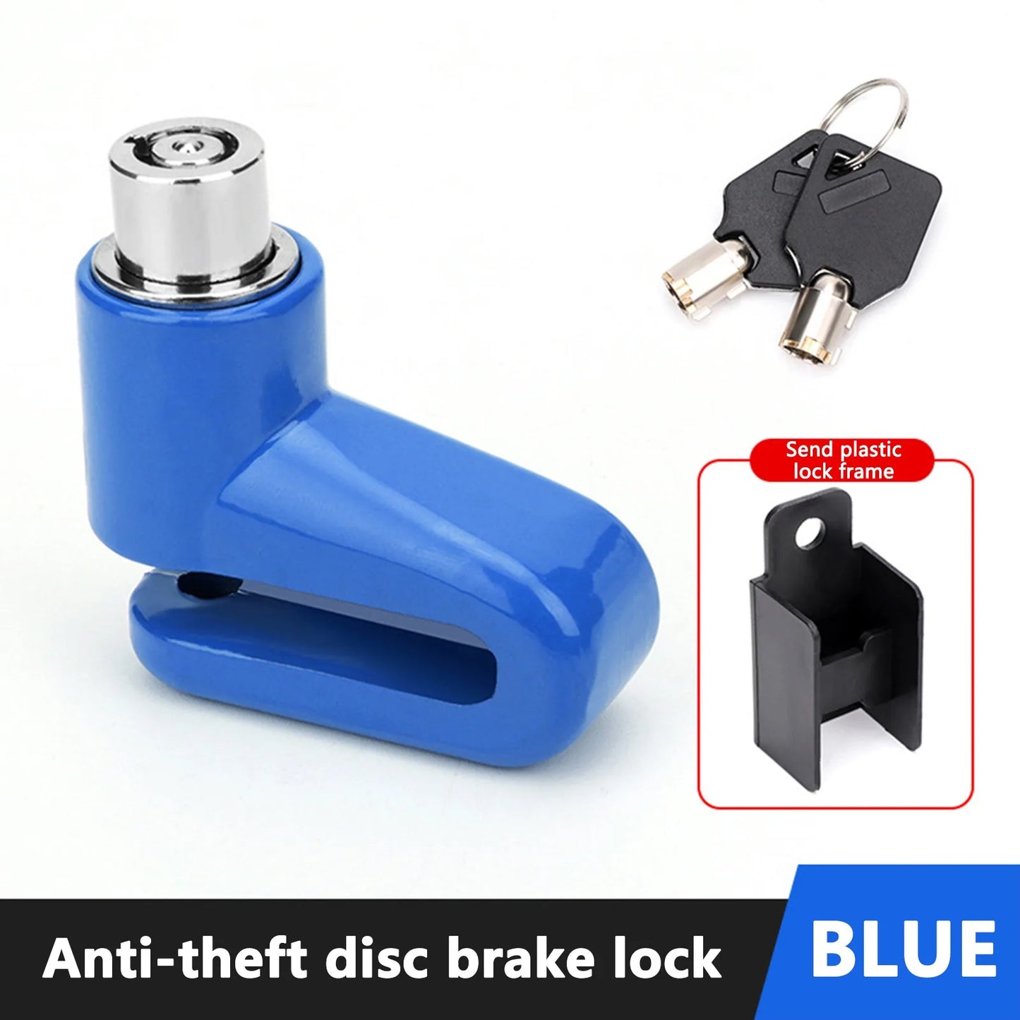 Disc Brake Lock – Anti-Theft for Motorcycle, Scooter & Bike Disc Brake Lock Peaceful Pleasures Health and Wellness Blue