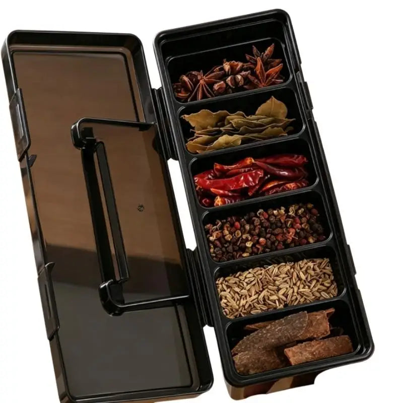 Transparent Portable Storage Box with Handle – Tool & Spice Organizer