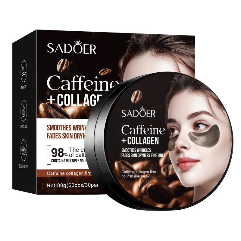SADOER Caffeine Collagen Eye Masks – Moisturizing Patches 60/120pc