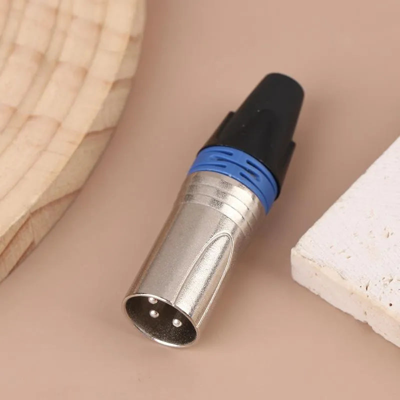 1Pc MIC Adapter XLR Cable Terminal Audio Wire Connector Pin XLR Plug Jack Male / Female Microphone Connector Peaceful Pleasures Health and Wellness male Blue