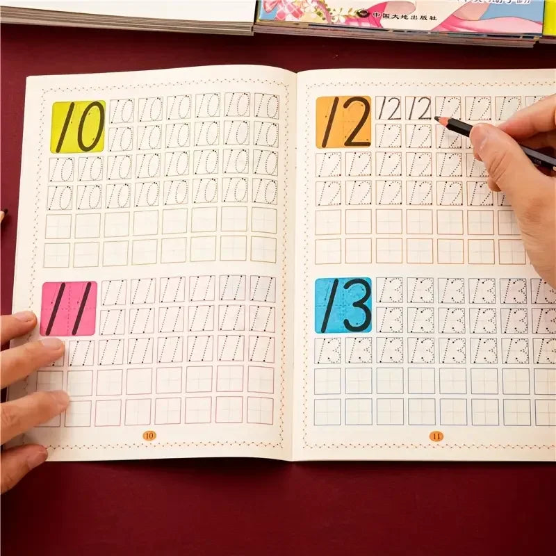Workbook Tracing Numbers 0-100 Handwriting Textbook Learning Math