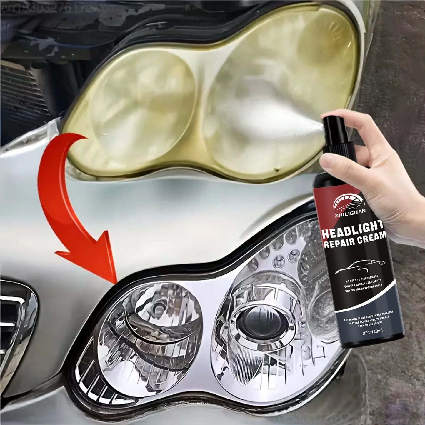 Headlight Restoration Kit – Polishing Cleaner for Cars & Trucks