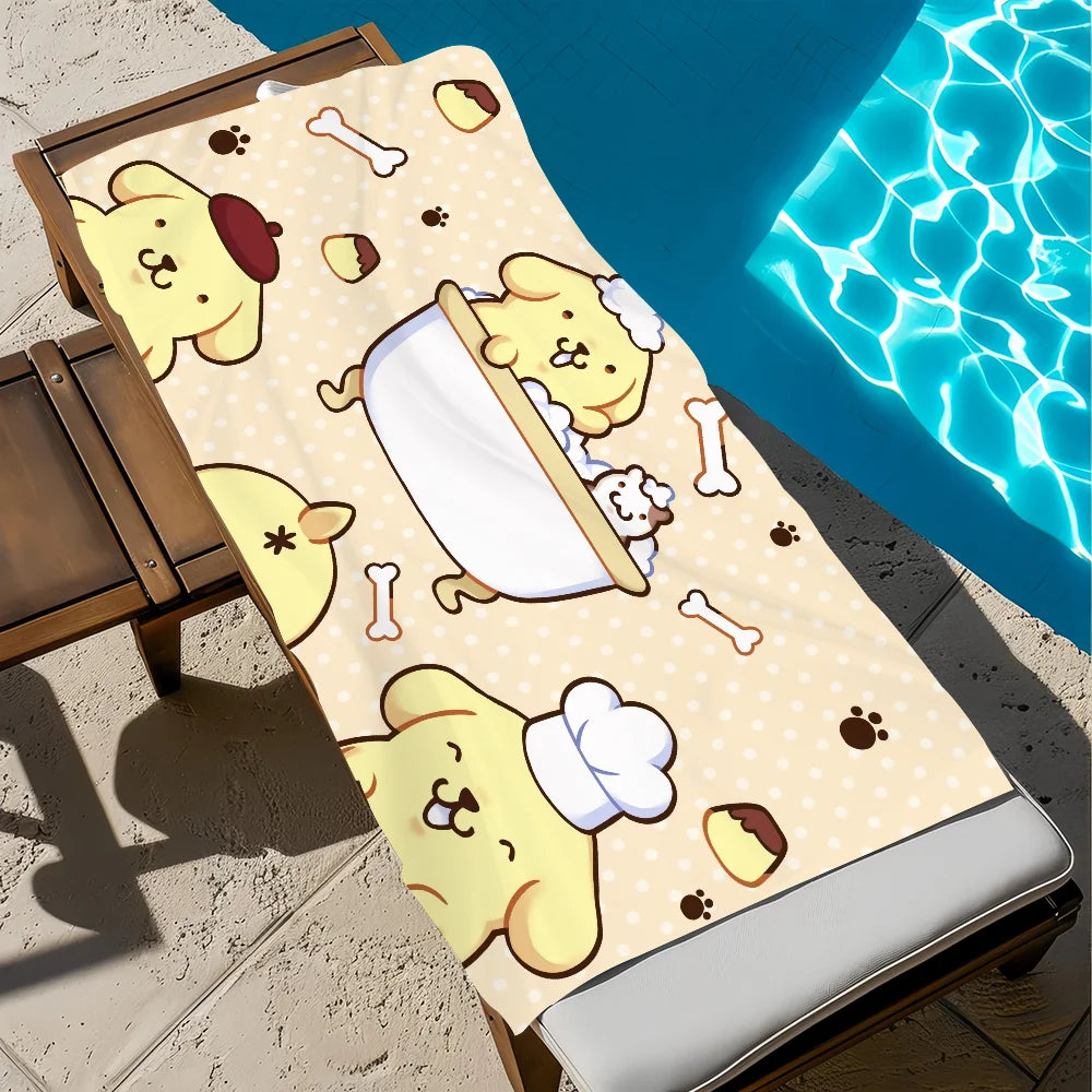 Pompompurin Quick-Dry Beach Towel | Cartoon Sports Travel Towel