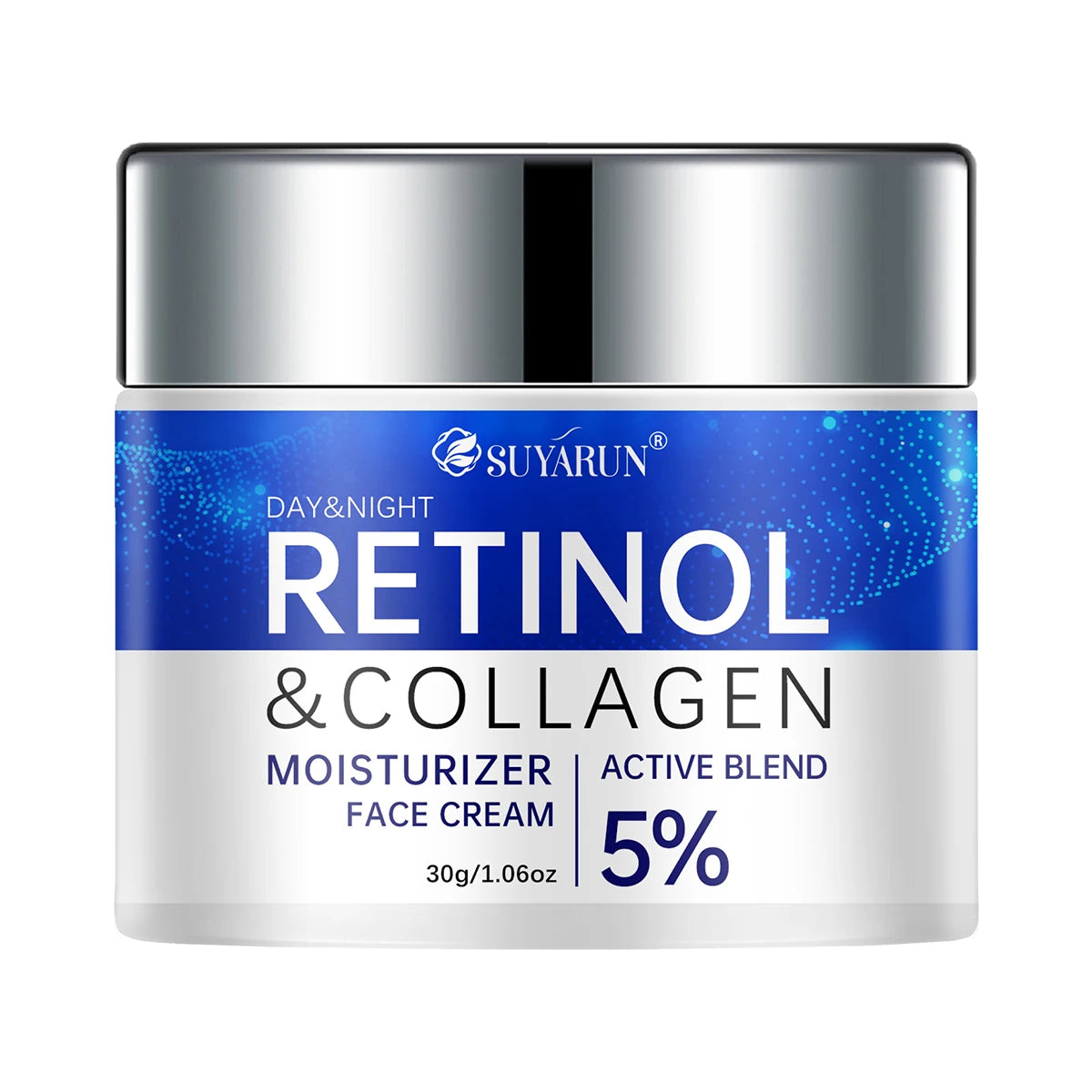 SUYARUN Retinol + Collagen Face Cream - Anti-Aging Wrinkle Reducer & Firming Moisturizer | Hydration Boost for Mature Skin. Peaceful Pleasures Health and Wellness 30g