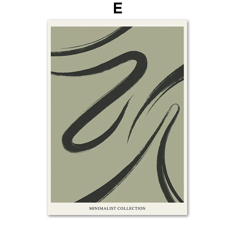 Sage Green Matisse Abstract Canvas Wall Art | Nordic Print