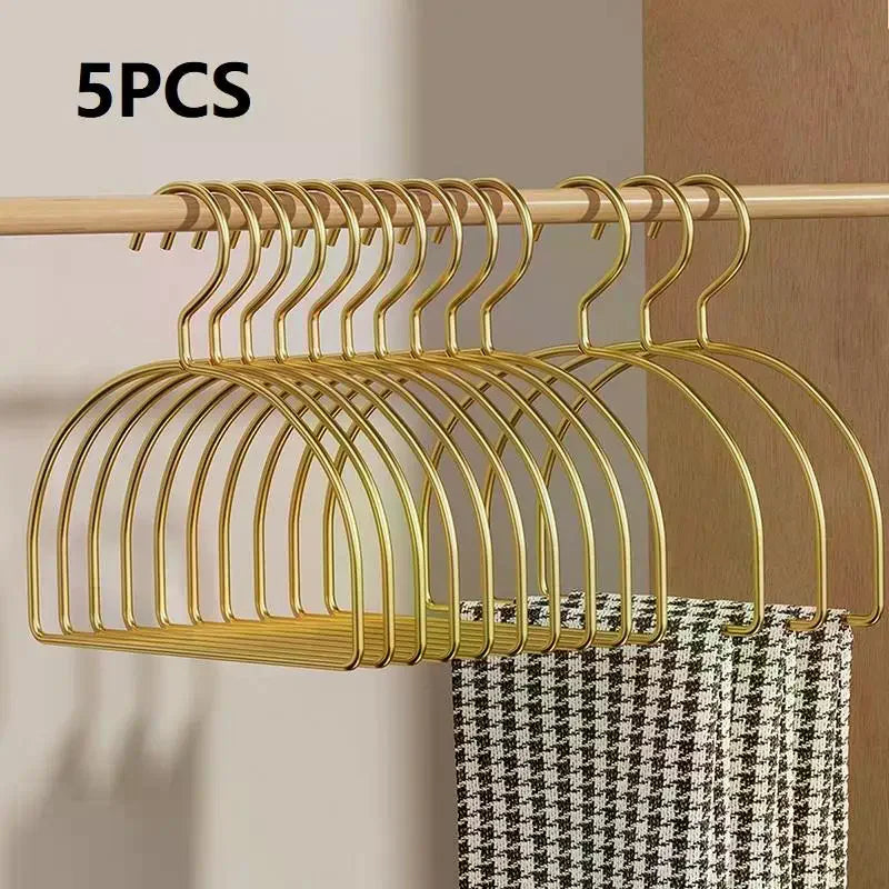 5-Pack Gold Half Round Scarf Hangers | Closet Organizer Scarf Hanger Organizer Peaceful Pleasures Health and Wellness