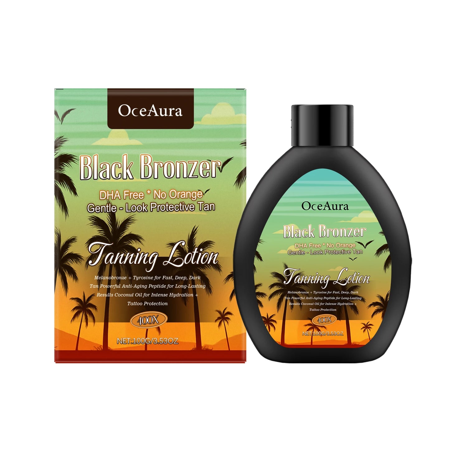 Coconut Tanning Lotion – Natural Bronzing Glow, 100g Peaceful Pleasures Health and Wellness 100g Boxed