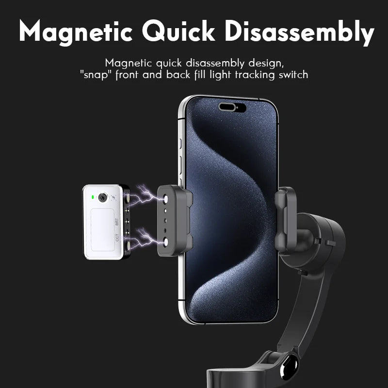 3-Axis Smartphone Gimbal – AI Face Tracking & Bluetooth Remote Peaceful Pleasures Health and Wellness