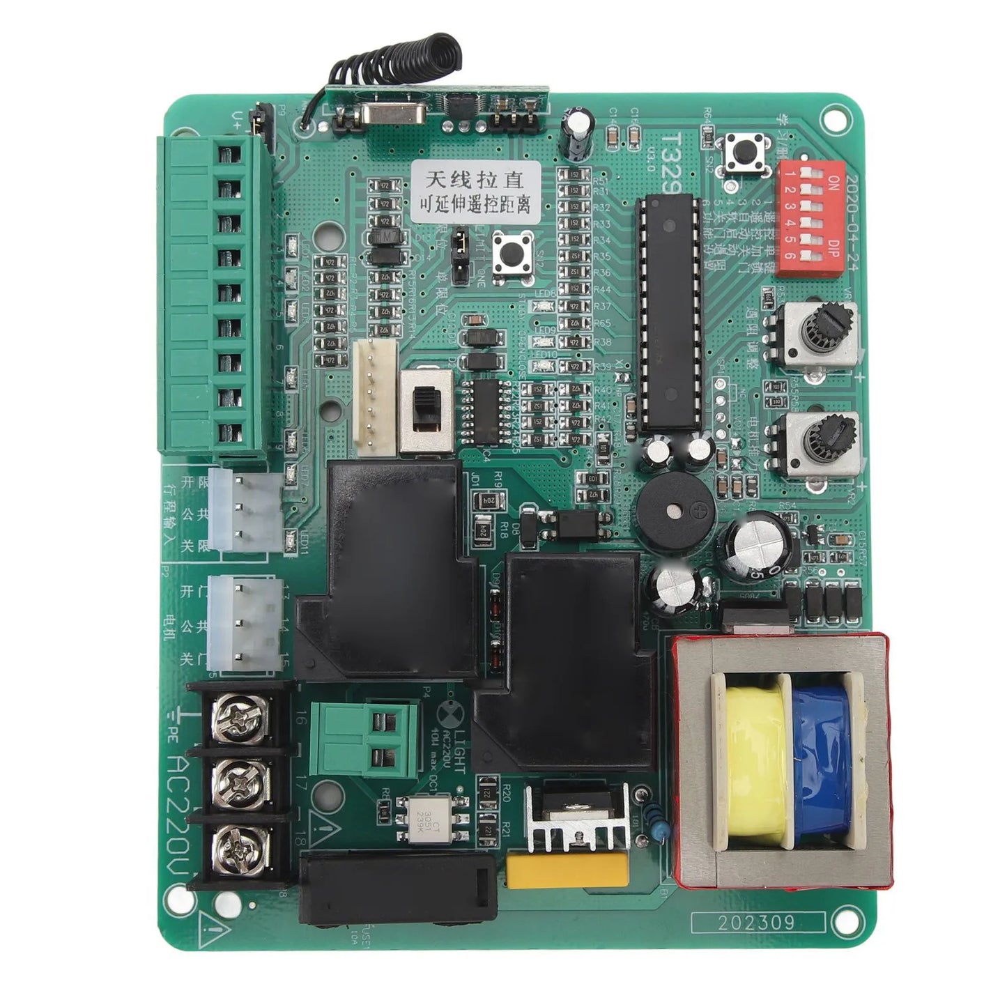 Sliding Gate Opener Control Board Accurate Automatic Door Opener Control Board Stable Easy Install Anti Interference for Home Peaceful Pleasures Health and Wellness 220V