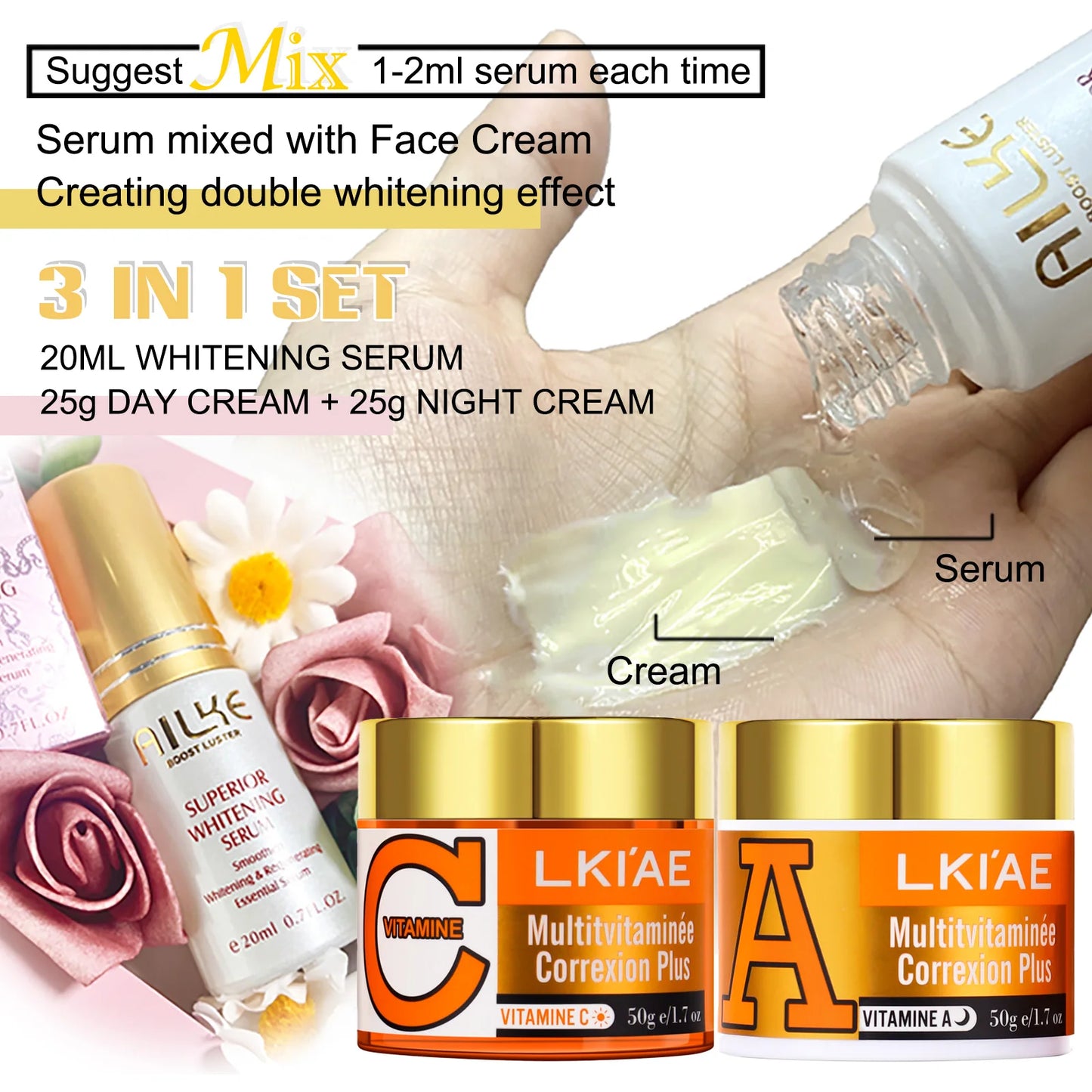 AILKE Vitamin C & A Brightening Day & Night Face Cream Set