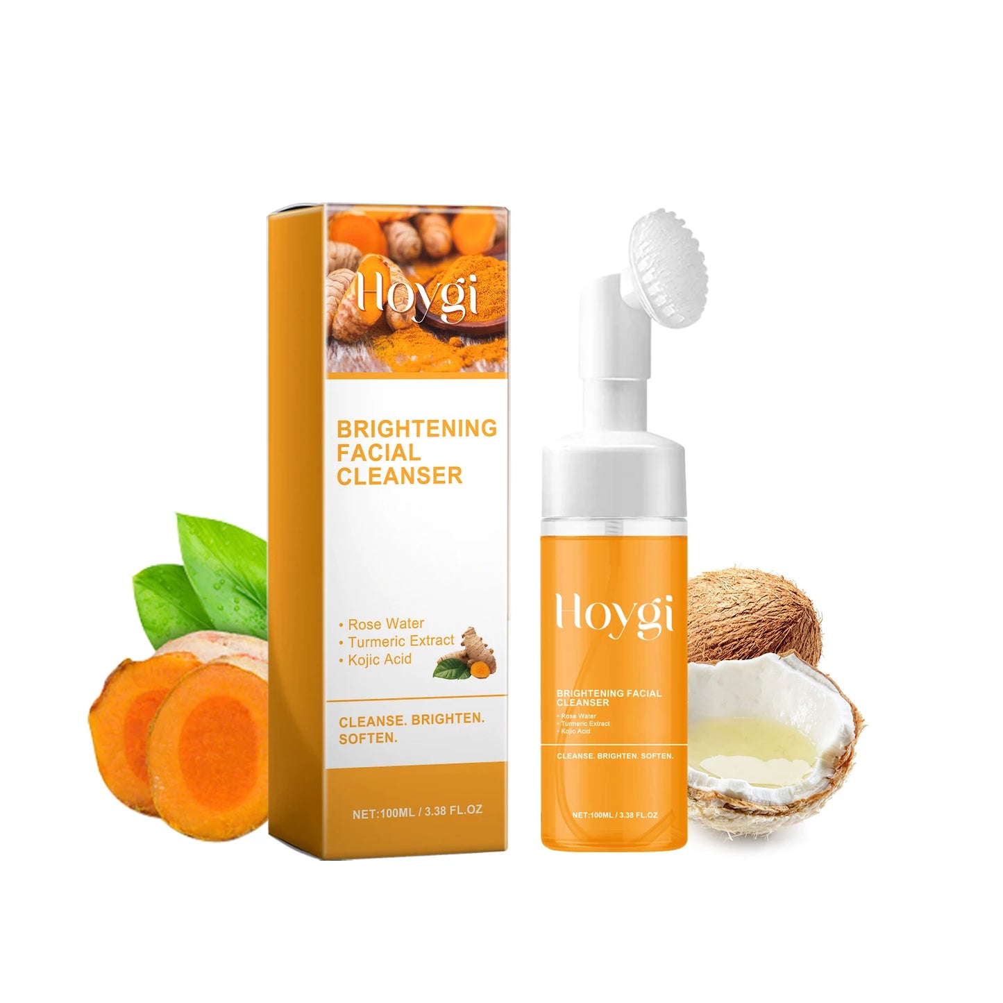 Turmeric & Kojic Acid Foaming Face Cleanser – Acne & Brightening
