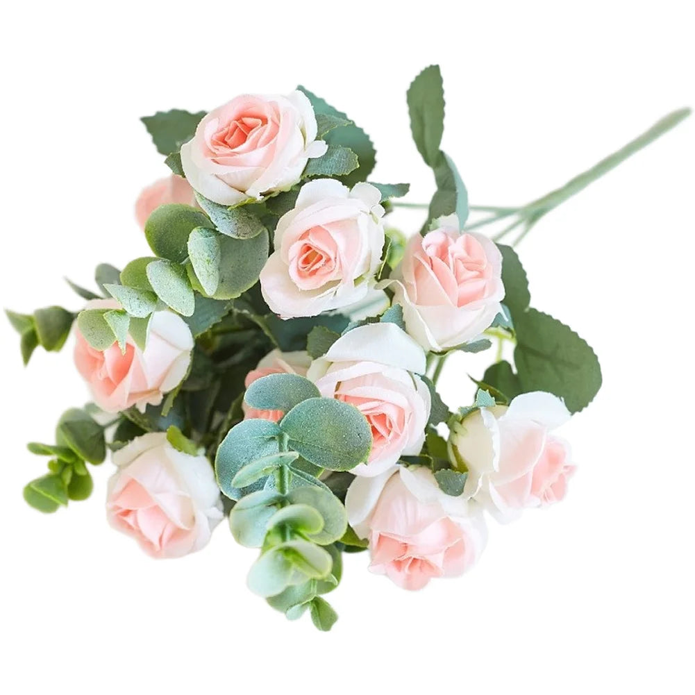 Artificial Rose Flower Bouquet Fake Silk Flowers Wedding Home Decor