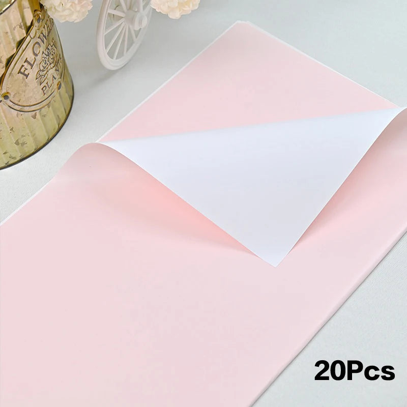 20Pcs Waterproof Two-Sided Floral Wrapping Paper 58×58cm