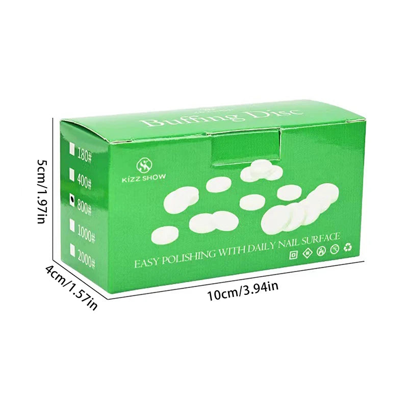 50pcs Nail Buffing Disc 20mm Polishing SandPieces For Quick Polishing Nails Manicure Tool Accessories Nail Kit Professional Set Peaceful Pleasures Health and Wellness