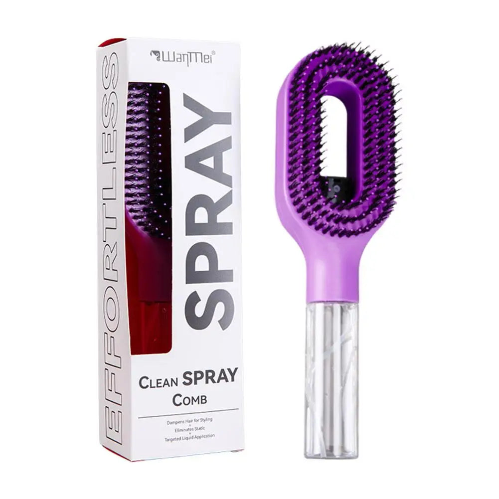 2-in-1 Spray Bottle Detangling Hairbrush | Anti-Static Comb