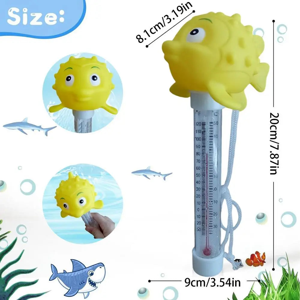 Pool Temp Gauge Cartoon Temperature Meter Pool Floating Easy Read Temp Gauge for Cold Plunge Hot Tub Ice Bath SPA Aquarium Pond Peaceful Pleasures Health and Wellness Yellow China Mainland