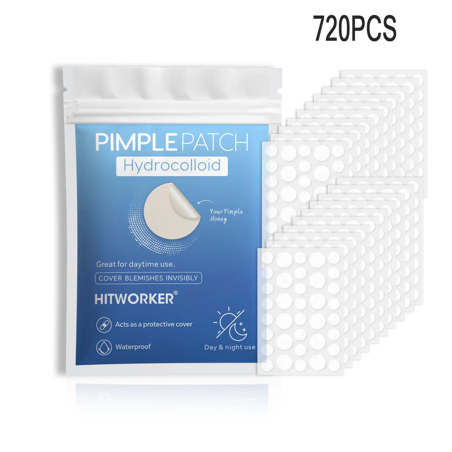 Invisible Hydrocolloid Acne Patches – Waterproof Spot Treatment