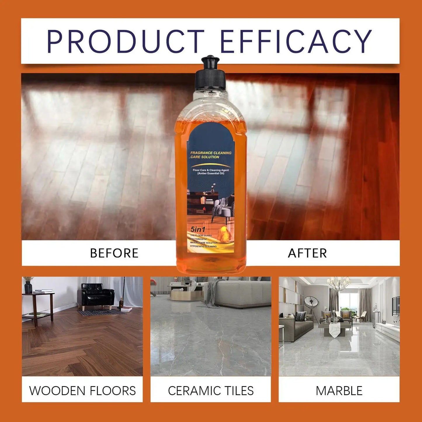Floor Shine Restorer & Wood Polish – Quick-Dry Liquid Cleaner