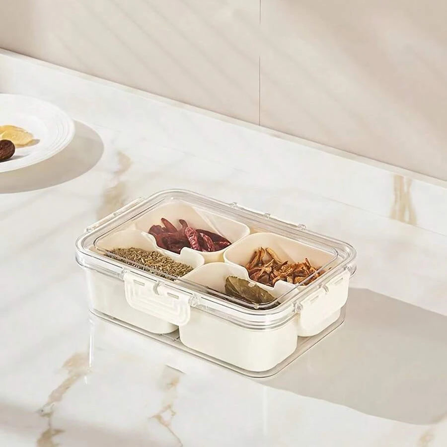 Divided Snack Box Container – 4 or 8 Grid Portable Food Storage & Salad Organizer