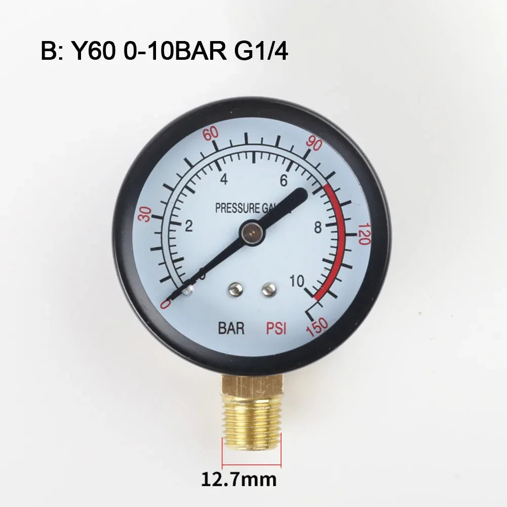 Y60 Pressure Gauge 0–230PSI G1/4 – Air, Water & Fluid