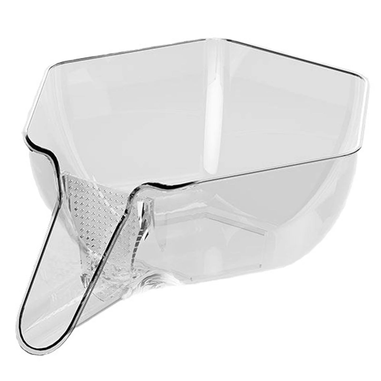 Drainage Basket Funnel Bowl Kitchen Sink Food Catcher Drainer for Kitchen Sink Food Wash Peaceful Pleasures Health and Wellness Transparent