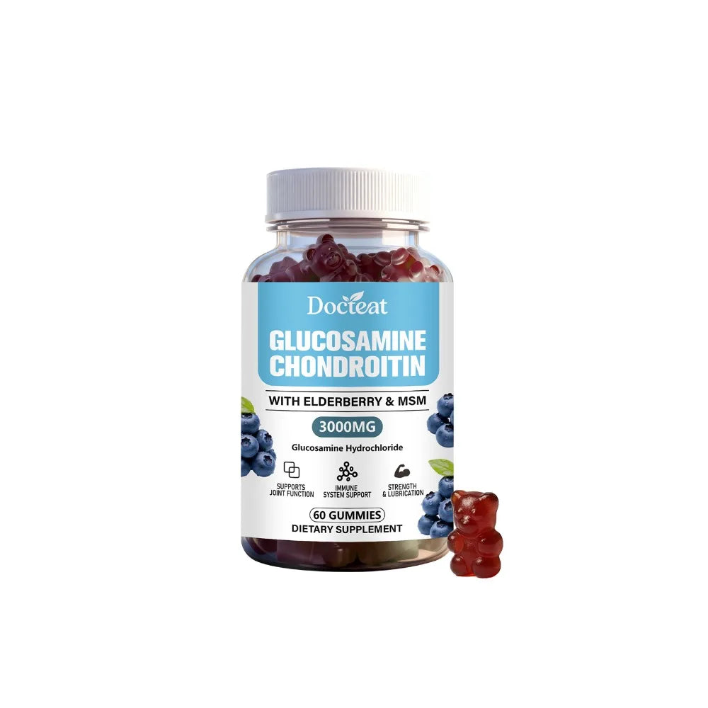 Glucosamine Chondroitin Gummies 3000mg | Elderberry MSM Turmeric