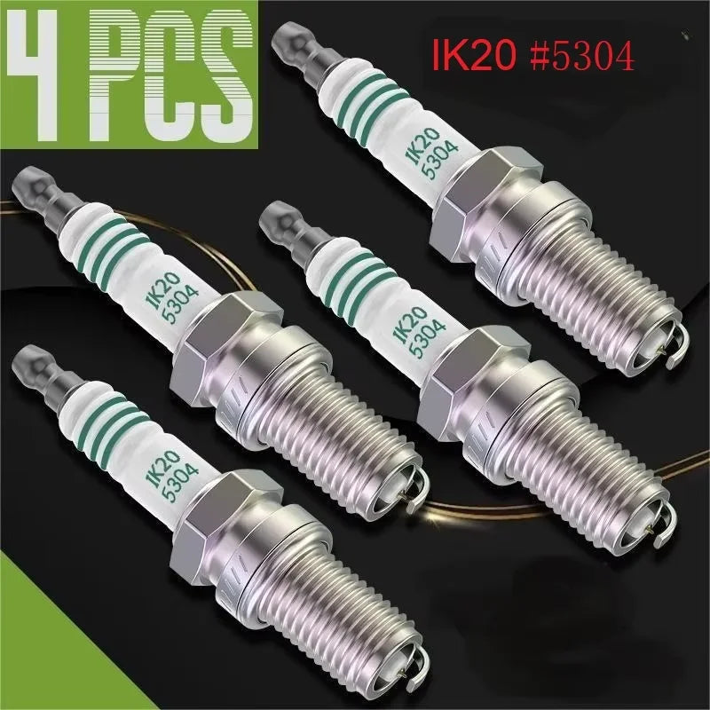 2/4 pcs of Automotive Spark Plugs IK20 (Model #5304) for Honda, Toyota Nissan, Mazda, Suzuki, Mitsubishi, Volkswagen, Audi, BMW, Peaceful Pleasures Health and Wellness 4pcs 1
