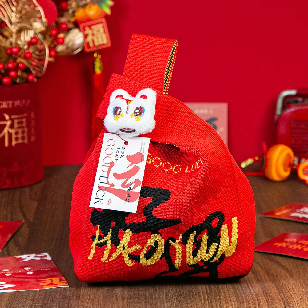 Year of the Horse Knitted Tote Bag | Reusable Gift Bag 2026
