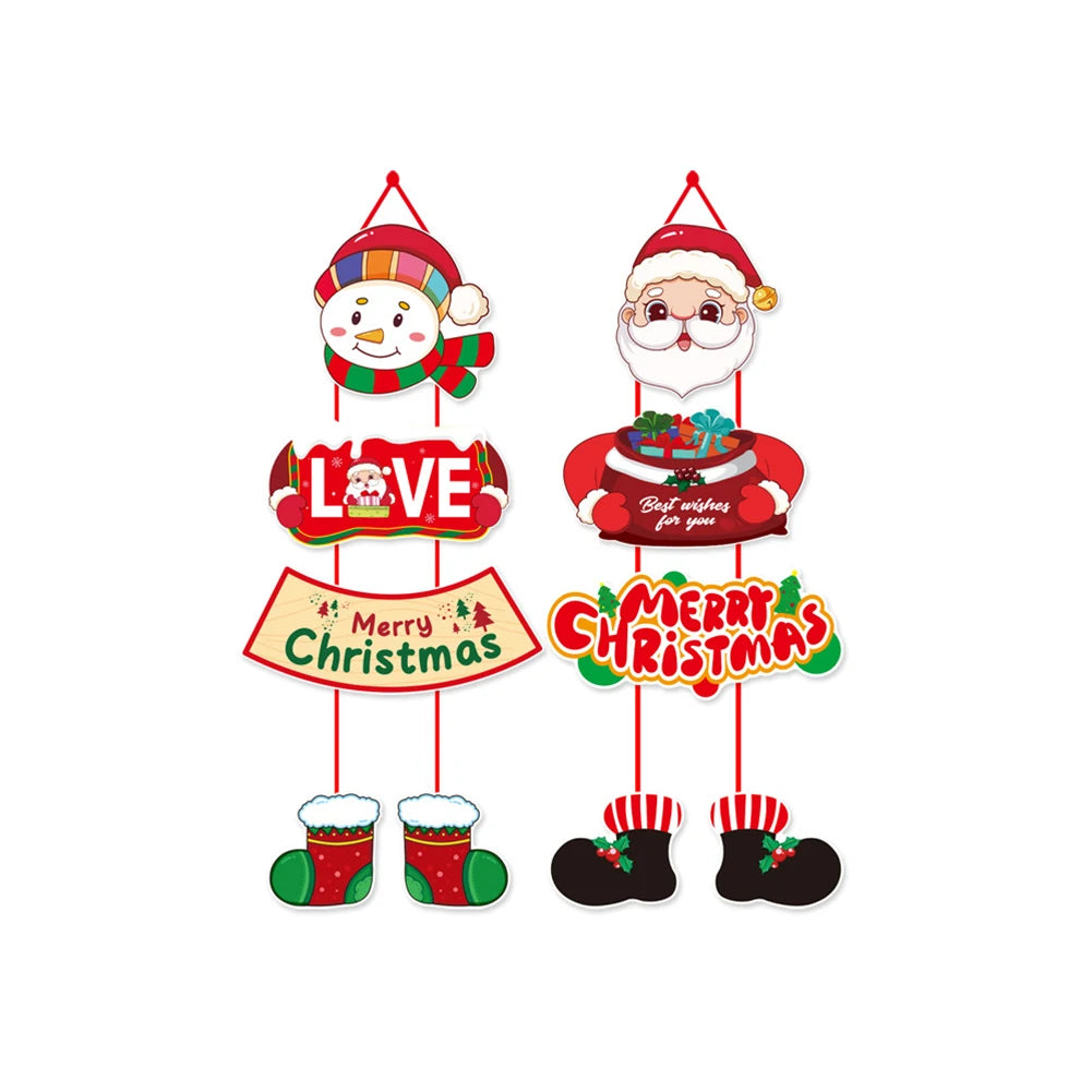 Christmas Porch Decor Door Hanging Home Outdoor Hanger Year Party