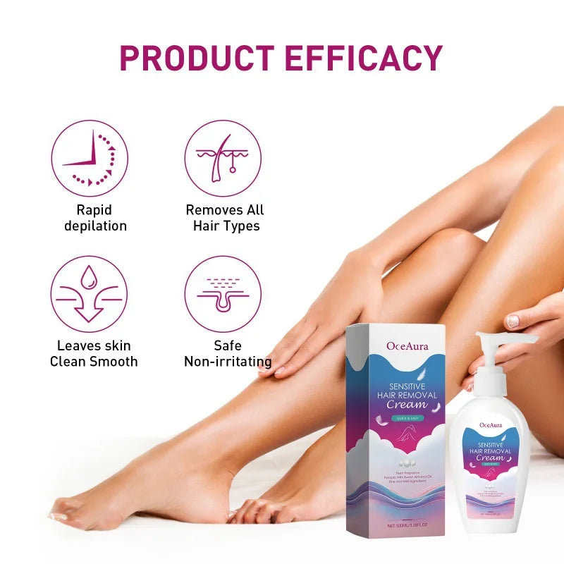 OceAura Hair Removal Cream & Growth Inhibitor 100ml