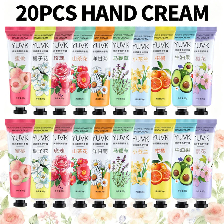 20pc Fruit & Flower Hand Cream Gift Set – Deep Moisturizing