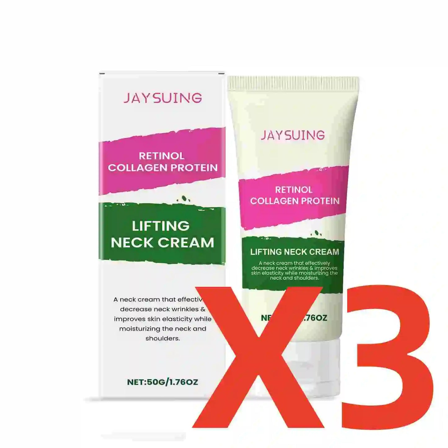 Collagen Neck Cream Anti Aging Reduces Wrinkles Lines Improve Double Chin Sagging Lifts Tightens Brighten Skin Beauty Neck Cream Peaceful Pleasures Health and Wellness 150g boxed