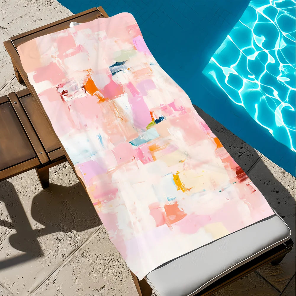 Quick-Dry Cushion Pattern Beach Towel | Soft, Lightweight Quick-Dry Beach Towel Peaceful Pleasures Health and Wellness z7 STJ80x160CM