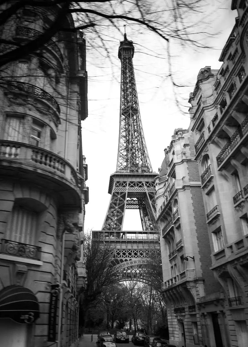 Eiffel Tower Black & White Canvas Wall Art | Paris Print
