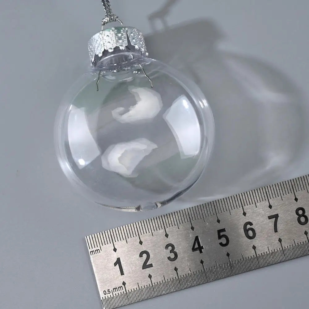 Clear Fillable Plastic Ball Ornaments 60/80/100mm – DIY Xmas