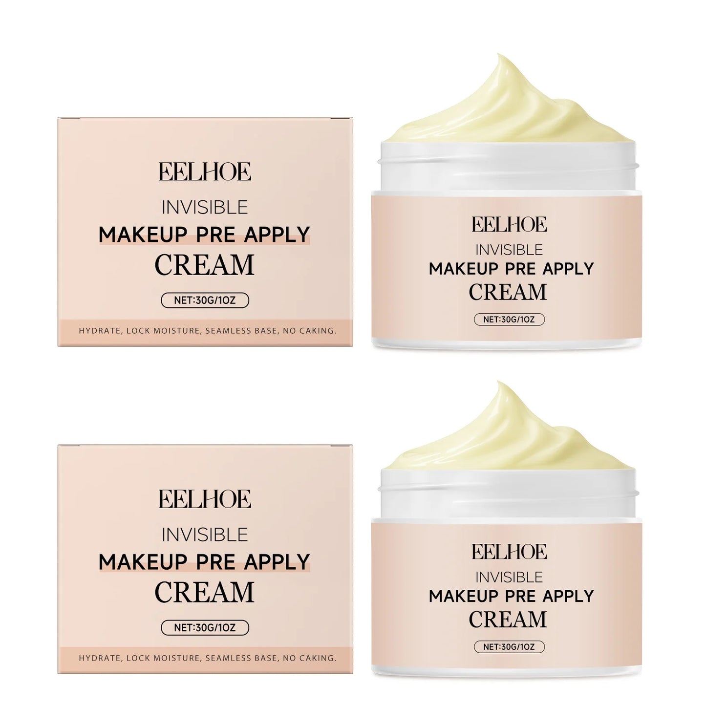 Pre Primer Invisible Makeup Waterproof Minimize Pore Brightening Skin Tone Natural Isolation Pre Apply Cream Primer Makeup 30g Peaceful Pleasures Health and Wellness 2 x 30g Boxed