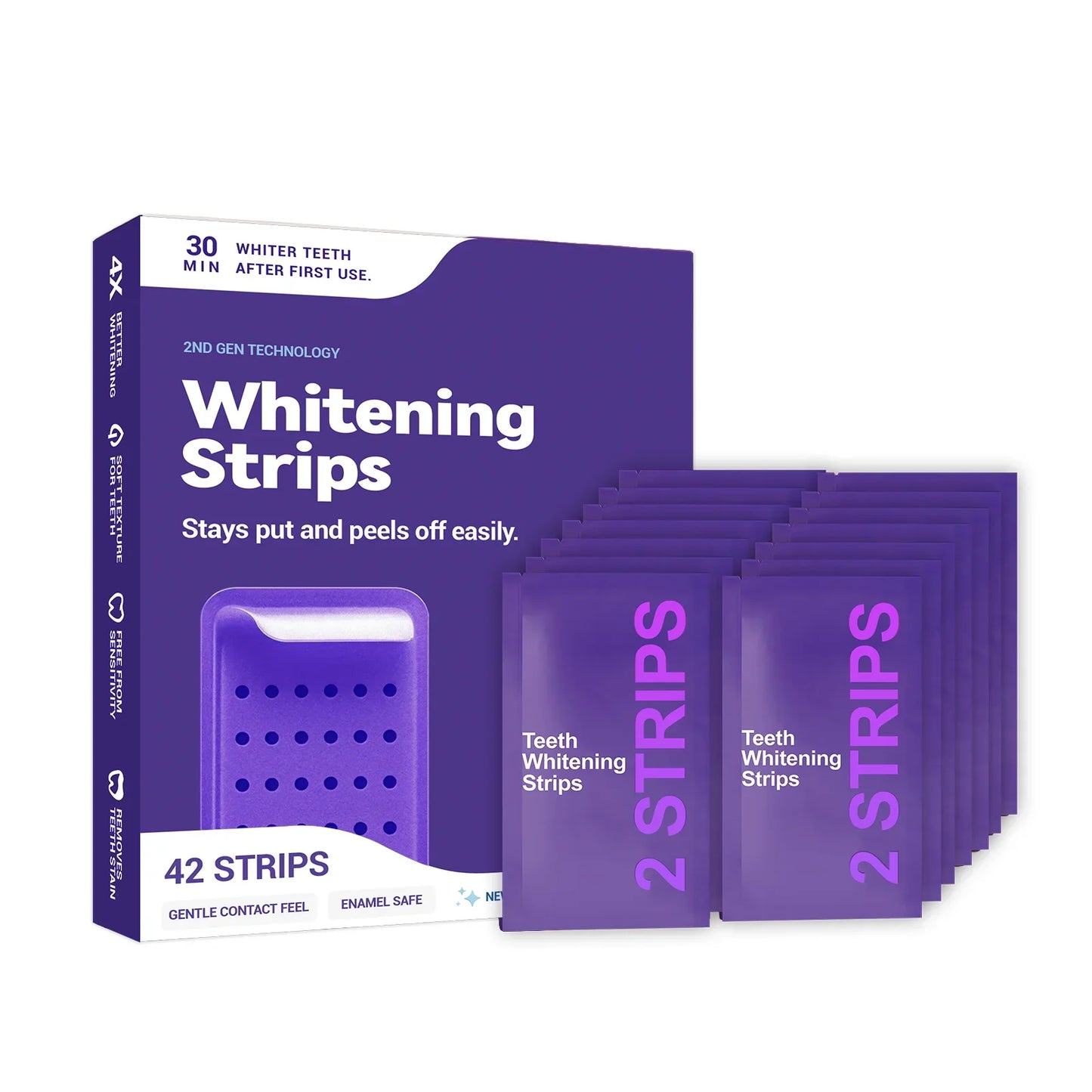 Oralhoe Purple Teeth Whitening Strips – 14 Strips Bright Smile