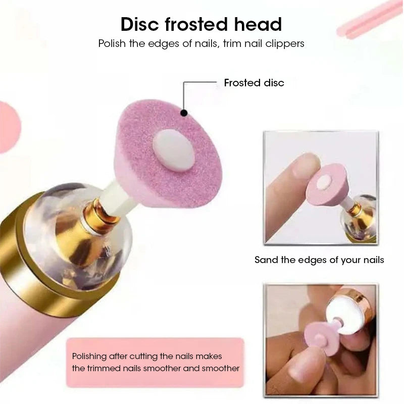 Electric Nail Polisher Portable Mini 5-in-1 Multi-functional Nail Care Machine for Nail Gel Removal Polishing Nail Art Peaceful Pleasures Health and Wellness