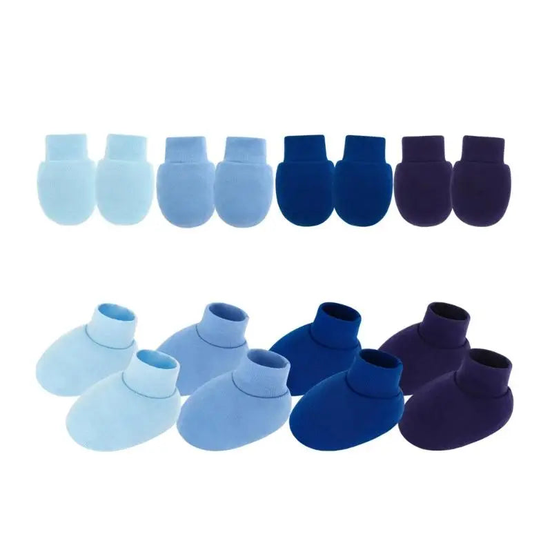 Baby Anti-Scratch Gloves & Socks 4-Set | Soft Cotton Newborn