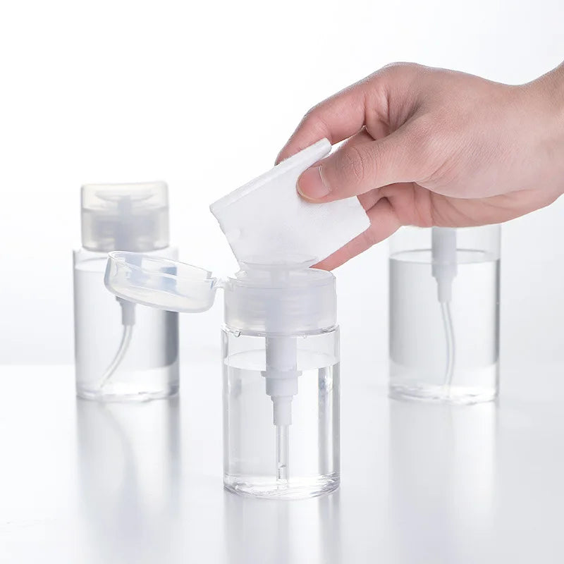 Refillable Press Pump Bottles 100/150/180ml | Nail & Makeup Refillable Pump Bottle Peaceful Pleasures Health and Wellness