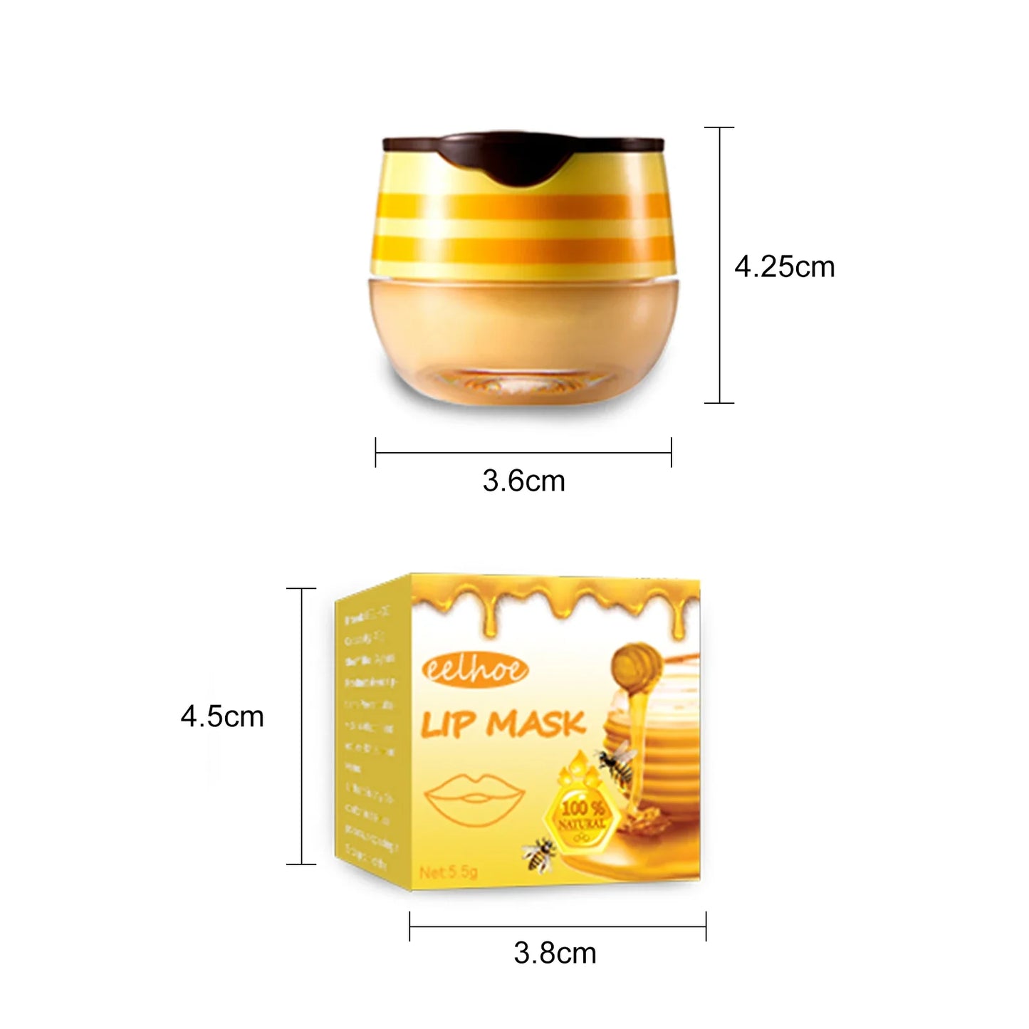 Eelhoe Honey Lip Mask – Moisturizing & Exfoliating Lip Care