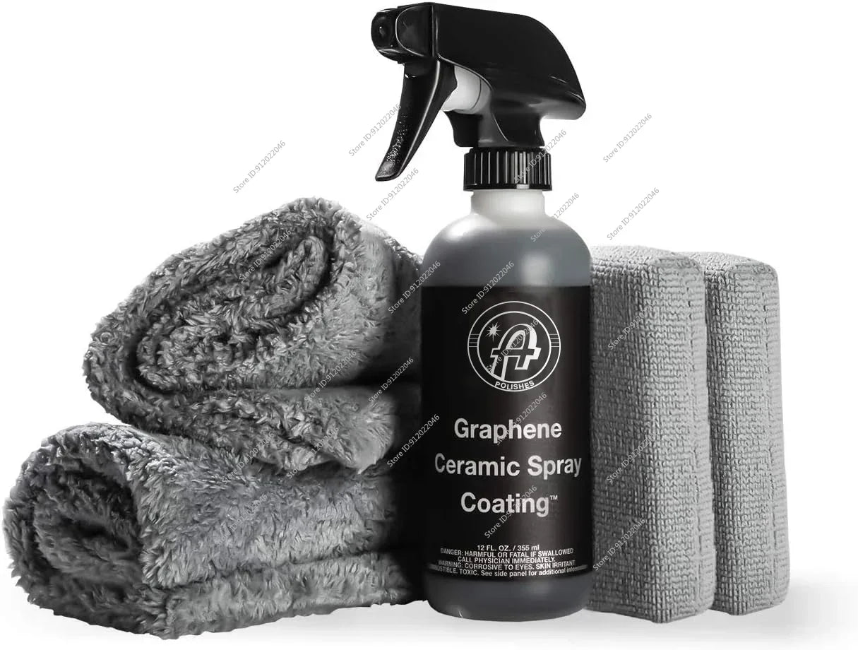 Advanced Graphene Ceramic Spray Coating 18+ Months Sprayable Graphene Oxide Ceramic Coating for Cars Adds Extreme Gloss Shine Peaceful Pleasures Health and Wellness Silver 355ml set