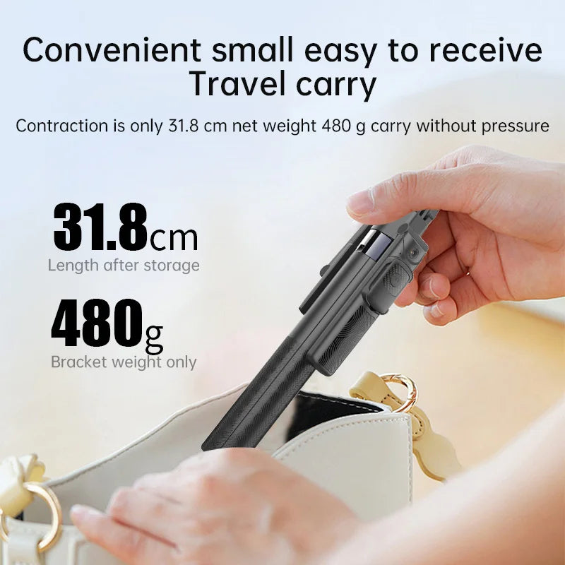 AI Smart Tracking Selfie Stick Tripod | 360° 4-Axis Stabilizer Peaceful Pleasures Health and Wellness