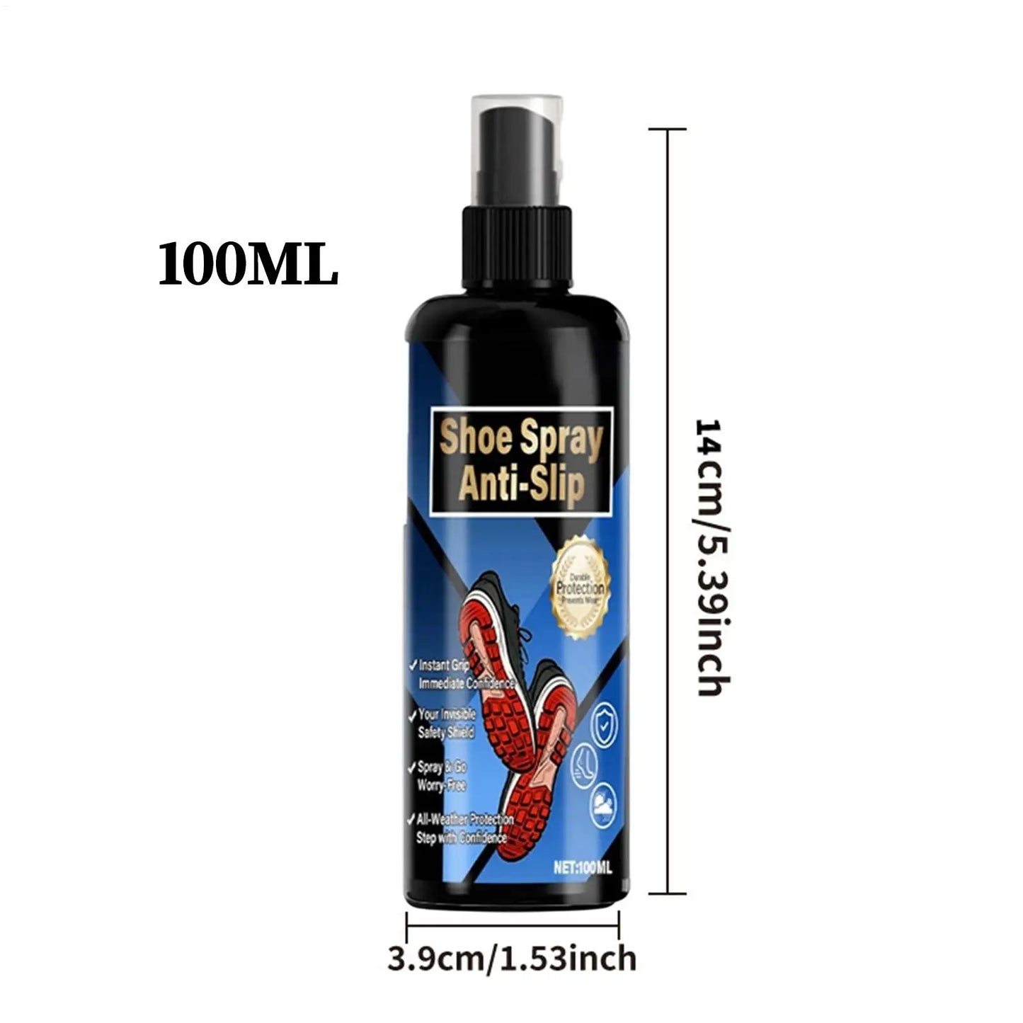 100ml Shoe Grip Spray Anti Slip Enhancer Sports Safety Traction Liquid for Basketball Soccer Tennis Golf Hiking Boots Sneakers Peaceful Pleasures Health and Wellness