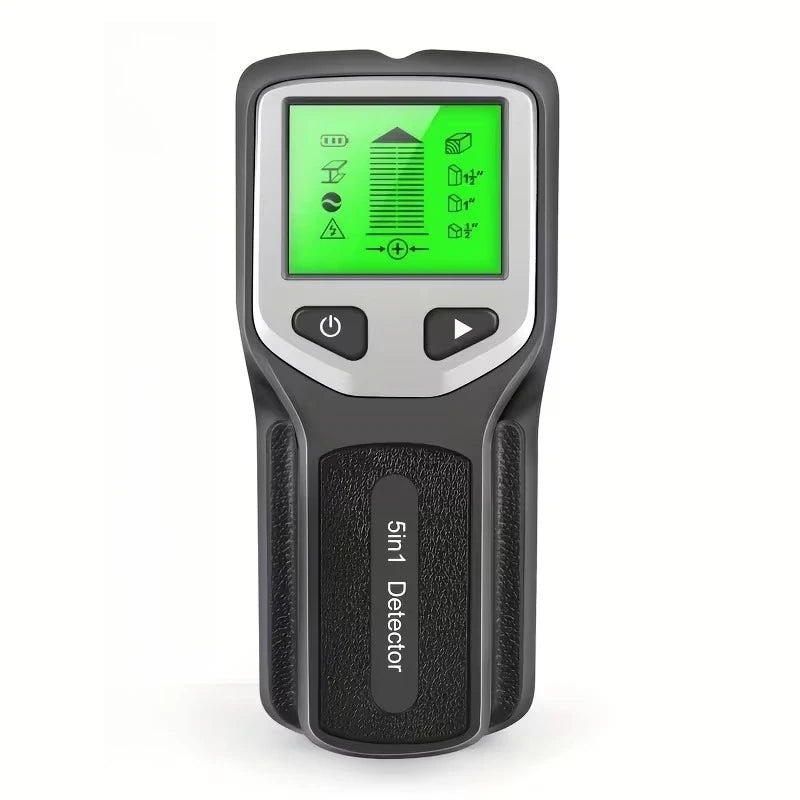 5-in-1 Wall Detector with LCD Display, Digital Handheld Scanner for AC Wire Metal Wood Pipe & Cable Accurate Locator Stud Finder Peaceful Pleasures Health and Wellness Sliver and Black