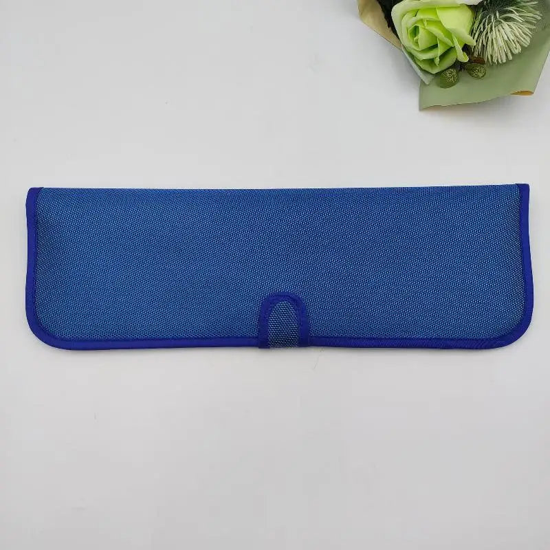 Portable Anti-Heat Mats Heat Resistant Mat Pouch For Hair Straightener Flat Iron Curling Iron Prevent Burns Styling Organizer Peaceful Pleasures Health and Wellness Black Blue