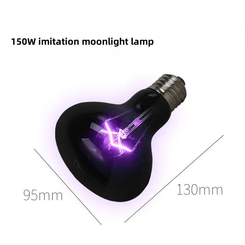 Reptile Moonlight Night Lamp | Chameleon & Lizard Heat Bulb