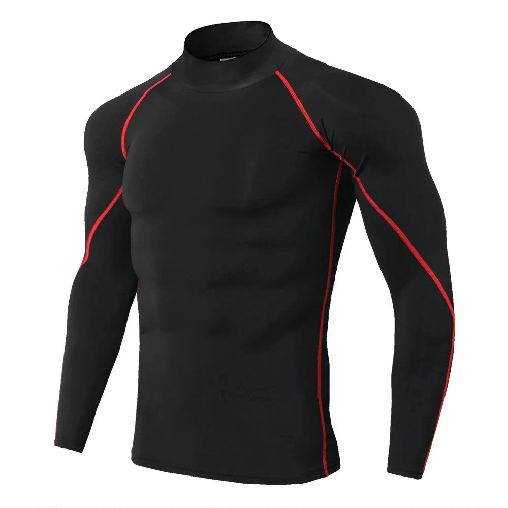 Men's Long Sleeve Compression Gym Shirt | Quick-Dry Sport Top