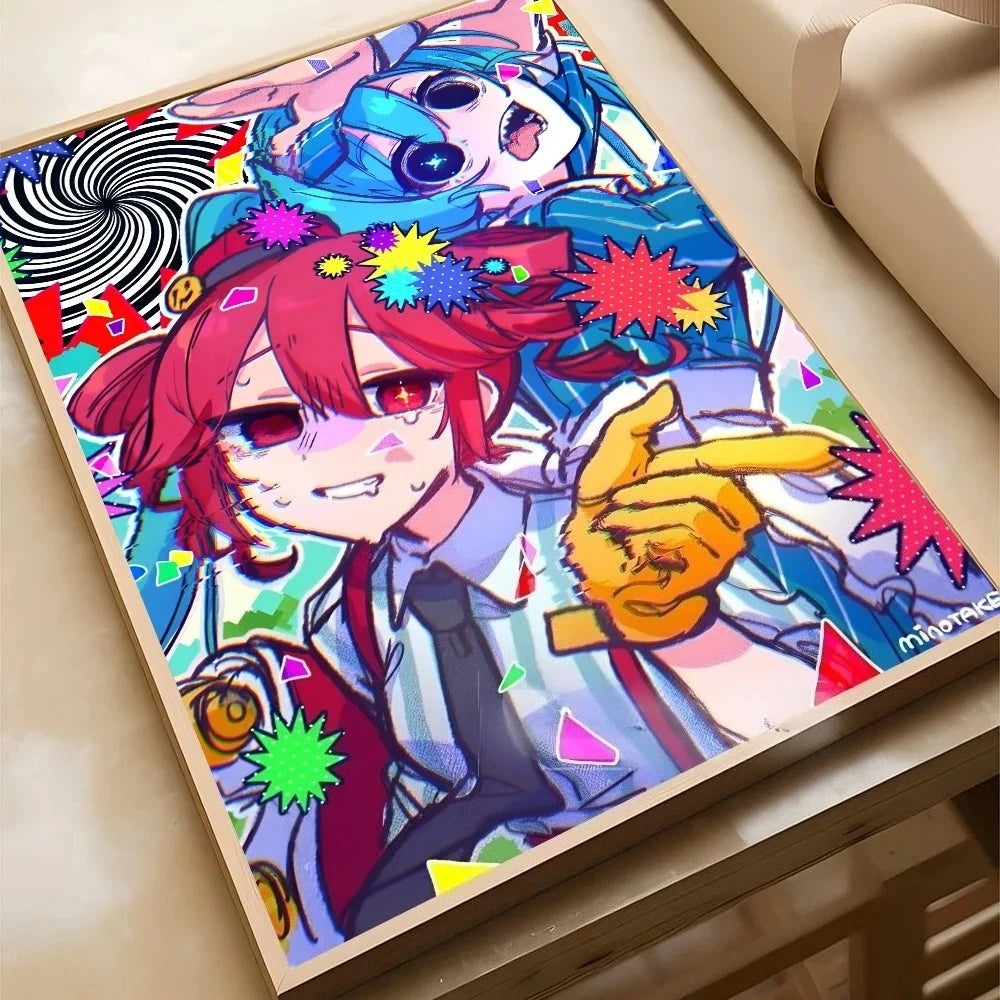 Virtual Idol H-Hatsunes MikU Poster Poster Paper Print Home Living Room Bedroom Entrance Bar Cafe Art Painting Decoration Peaceful Pleasures Health and Wellness 2-1PC 40x50cm