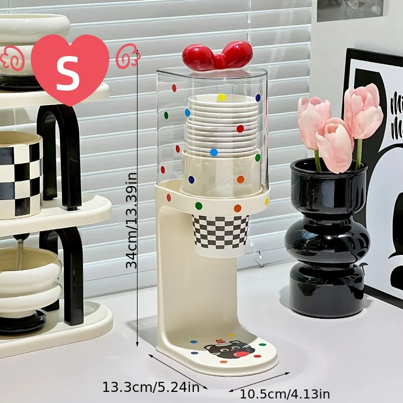Pull-Type Disposable Cup Dispenser | Flat Bottom Paper Cup Rack
